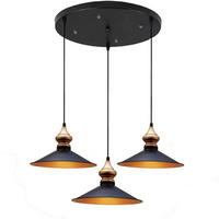 PENDELLEUCHTE Linearit�t 3-tlg - Schwarz, Metall (35/35/23cm) - Bamyum