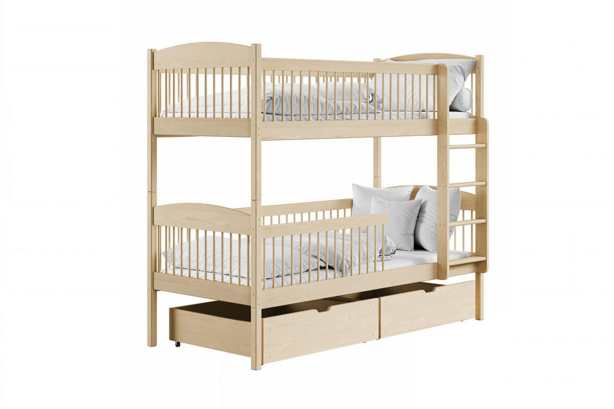 ETAGENBETT LOVELY 90/200 Natur Kiefer - Kieferfarben, Holz - Deine Möbel 24
