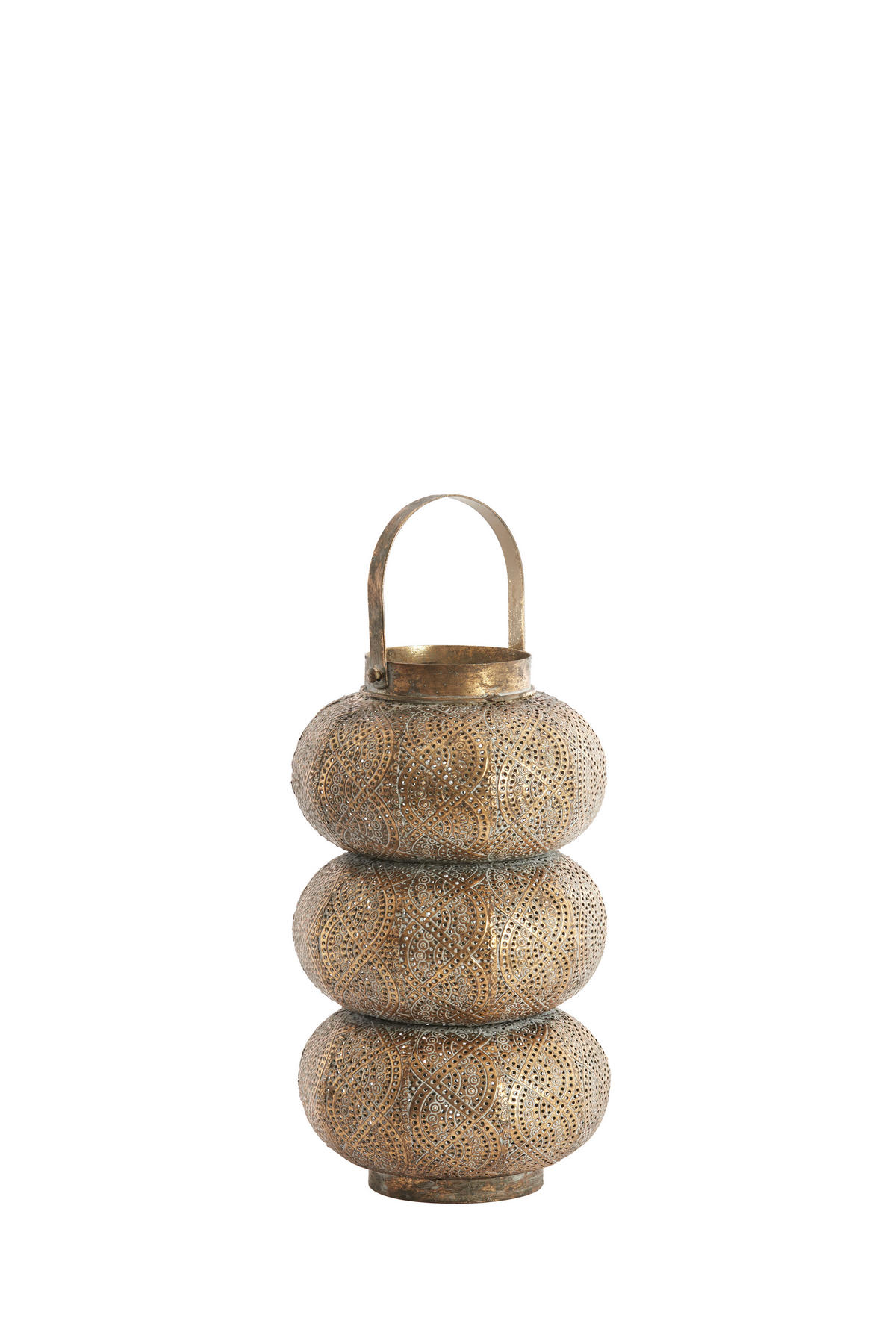 WINDLICHT Kaito Braun 25.5/25.5/45 cm - Braun, Metall (25.5/45/25.5cm) - Light & Living