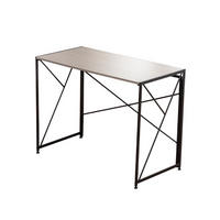 SCHREIBTISCH faltbar 99 x 50 x 75 cm MDF Metall Natur - Braun, Metall (99/50/75cm) - Meubliv