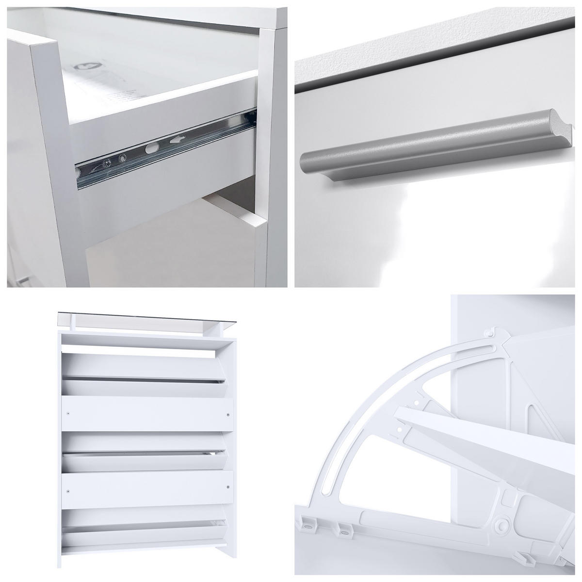 SCHUHSCHRANK Malea Front in Avola-Anthrazit - Anthrazit, Holzwerkstoff (89/96/23cm) - Vladon