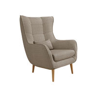 SESSEL Estjano Cord - Hellbraun/Beige, Holz (80/106/95cm) - MIRJAN24