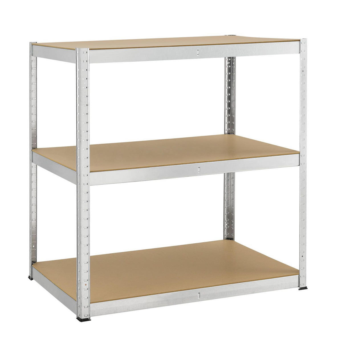LAGERREGAL Basic verzinkt 200x100x60 cm - Silberfarben, Metall (100/200/60cm) - Juskys