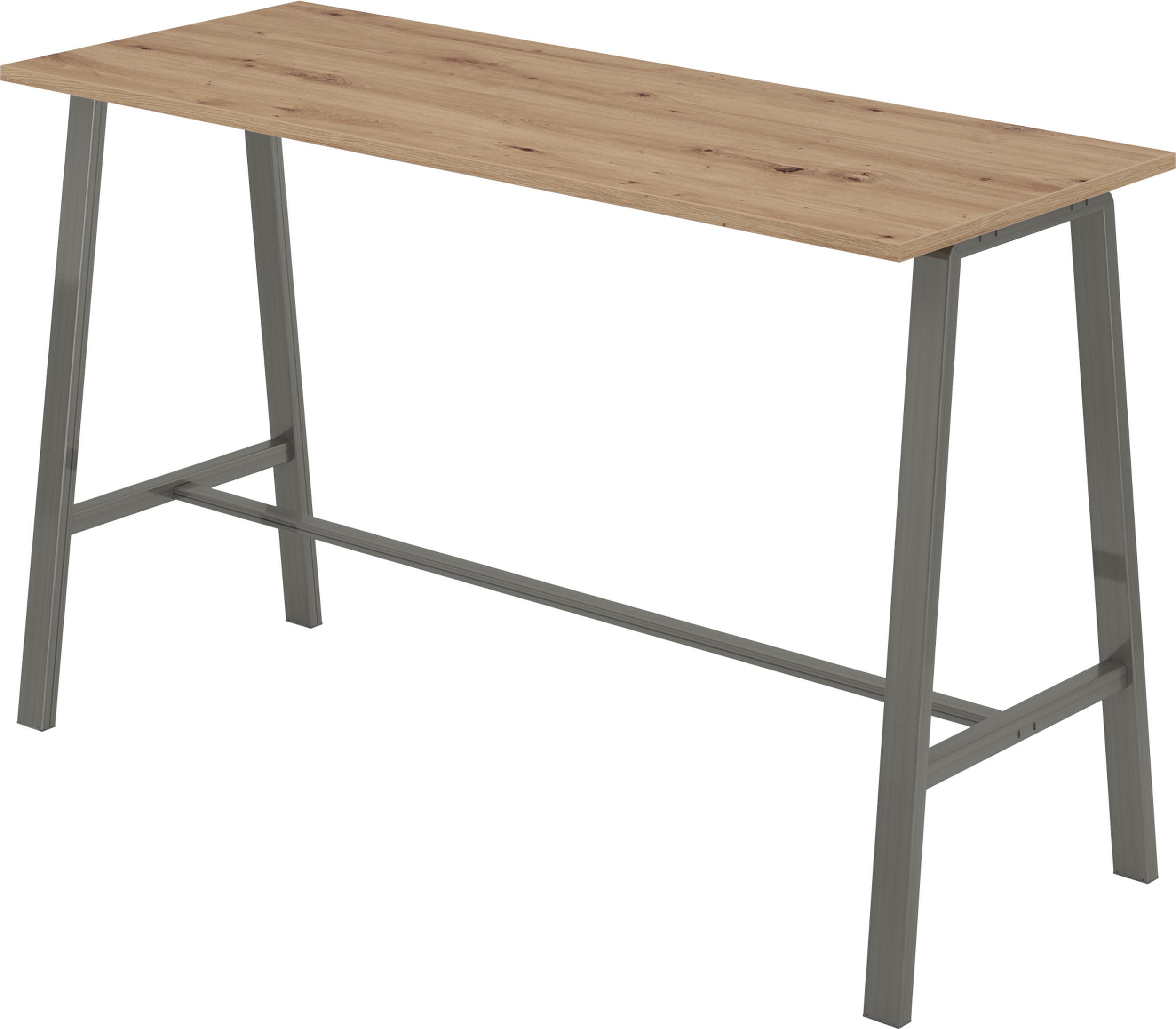 MEETINGPOINT Industrial-Look 68/175/104,2 cm in Weiß/Rohstahl - Weiß, Holzwerkstoff (68/175/104.2cm) - bümö