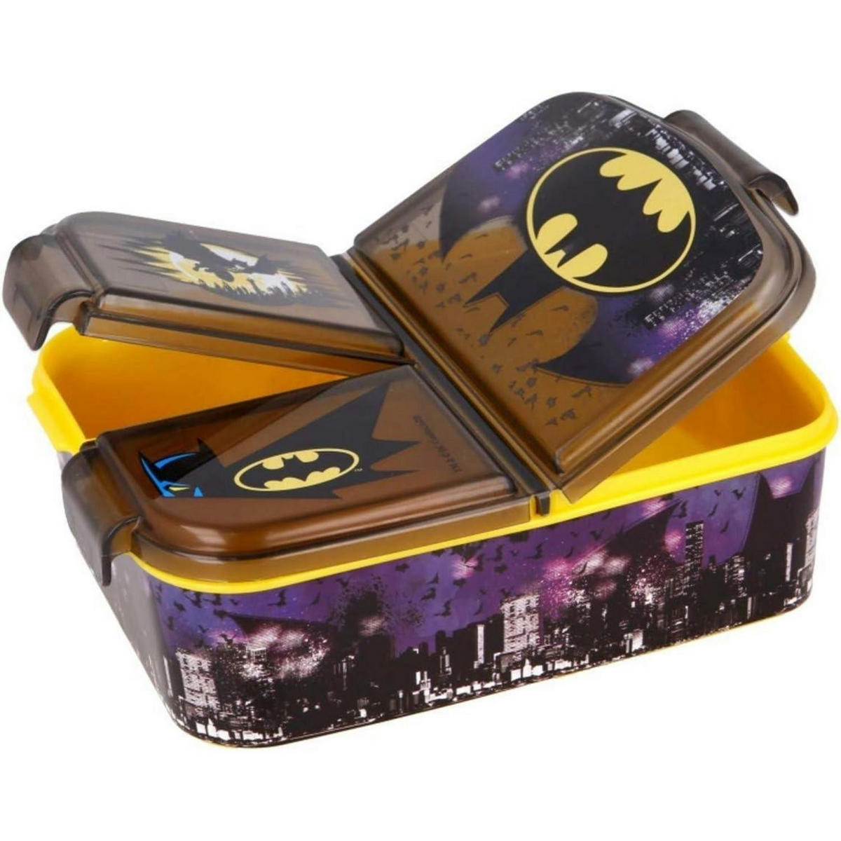 BROTDOSE mit Fächern Batman 18 cm - Multicolor, Kunststoff (14/7/18cm)