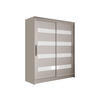 SCHWEBETÜRENSCHRANK Westa IV - Kaschmir/Silberfarben, Holzwerkstoff/Metall (150/200/58cm) - MIRJAN24