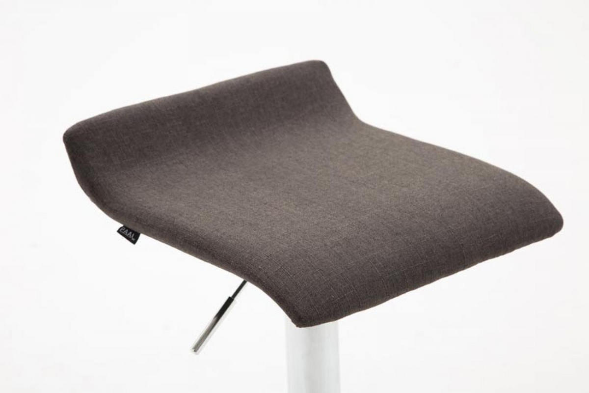 BARHOCKER 2er Set Stoff Dunkelgrau - Chromfarben/Dunkelgrau, Textil/Metall (36/63/39cm) - CLP