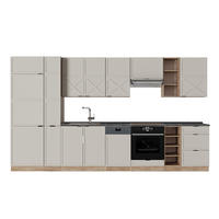 KUHINJSKI BLOK Fame-Line Siva/bežna/zlati hrast 355 cm , DP Antracit - siva/medeni hrast, leseni material (355/206.8/60cm) - Vicco