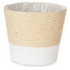 ÜBERTOPF Geflochten Ø 15 cm - Weiß, Kunststoff (15/16cm) - Ibergarden