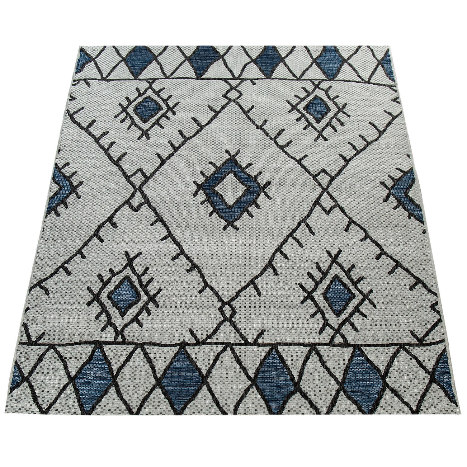 OUTDOORTEPPICH 160/220 cm Kuba 124 - Blau, Kunststoff (160/220cm) - Paco Home