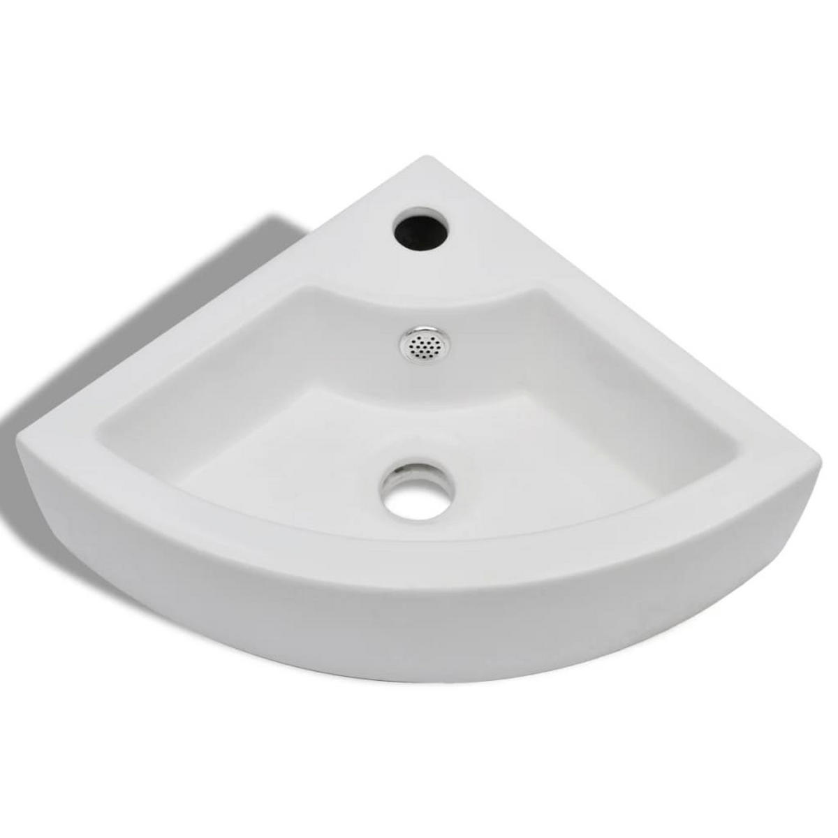 WASCHBECKEN Krantz 45/32/12.5 cm - Weiß, Keramik (45/12.5/32cm) - Nettlife