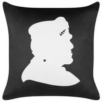 DEKOKISSEN Schwarz 45/45 cm Franklinia - Schwarz, Textil (45/45cm) - Beliani