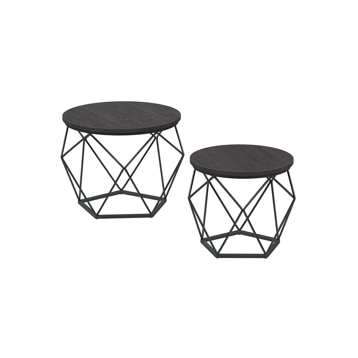 COUCHTISCH DJIBOUTI - Schwarz, Holzwerkstoff (50/50/40cm) - Hansiro