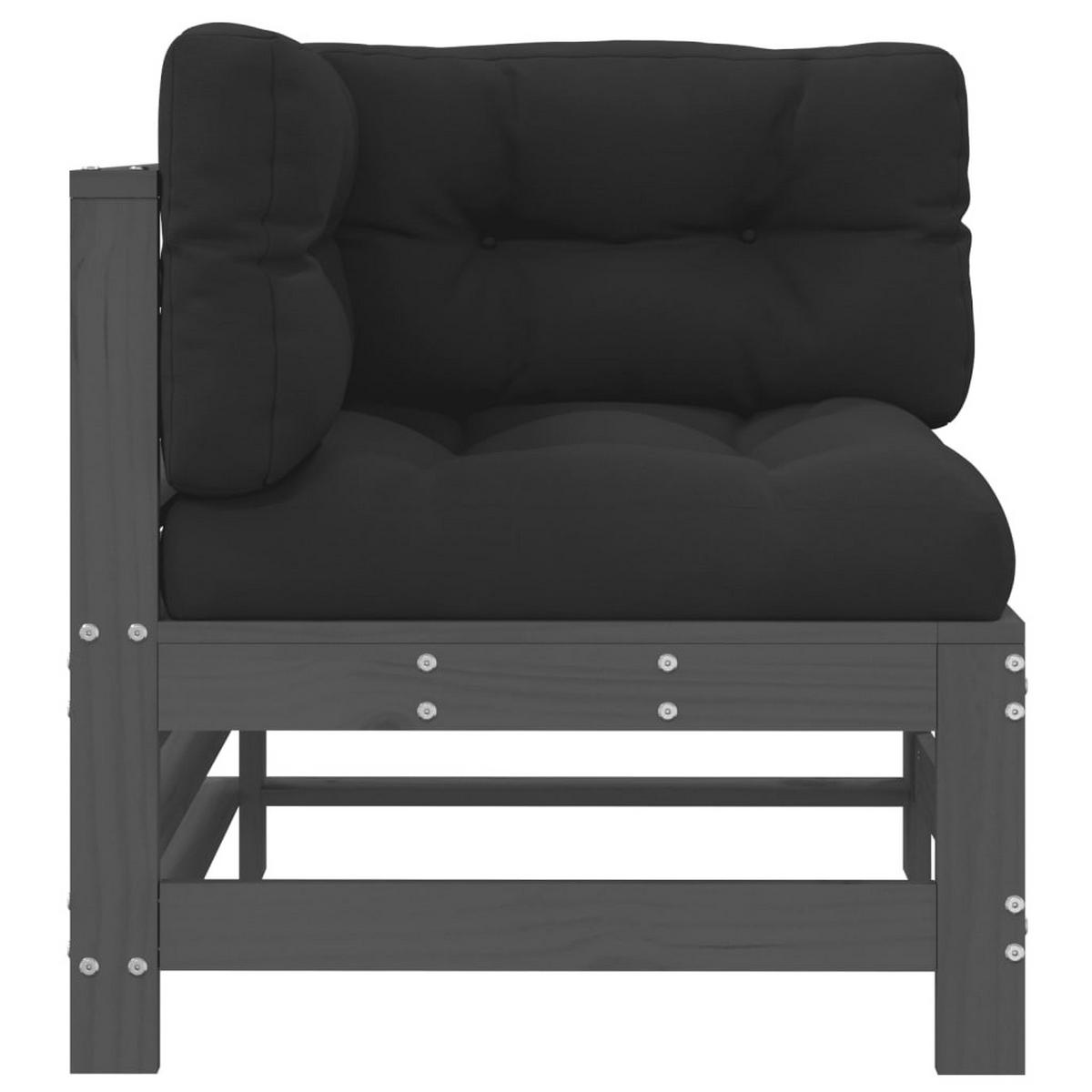 GARTENSOFA VYLOE 63.5/60/63.5 cm （2-SITZER） - Grau, Holz (63.5/60/63.5cm) - ZMH