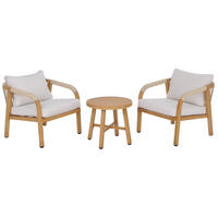LOUNGE-SET Braun, Cremeweiß - Creme/Braun, Metall - MCW