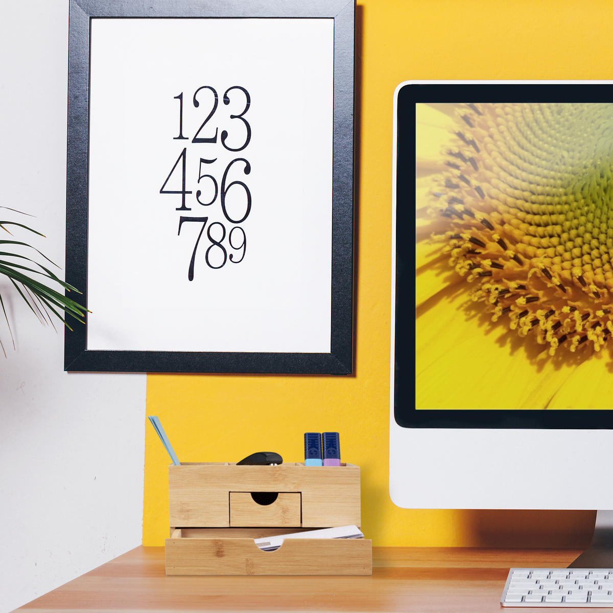 SCHREIBTISCH-ORGANIZER - Hellbraun, Holz/Holzwerkstoff (24/12/14.5cm) - Relaxdays