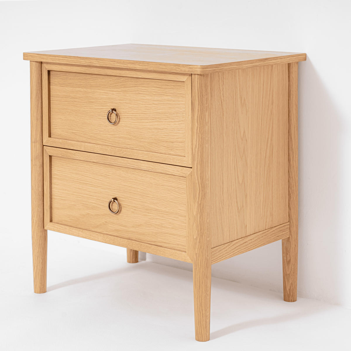 NACHTTISCH Rose, Eiche - Beige, Holz (58/60/40cm) - WOODEK