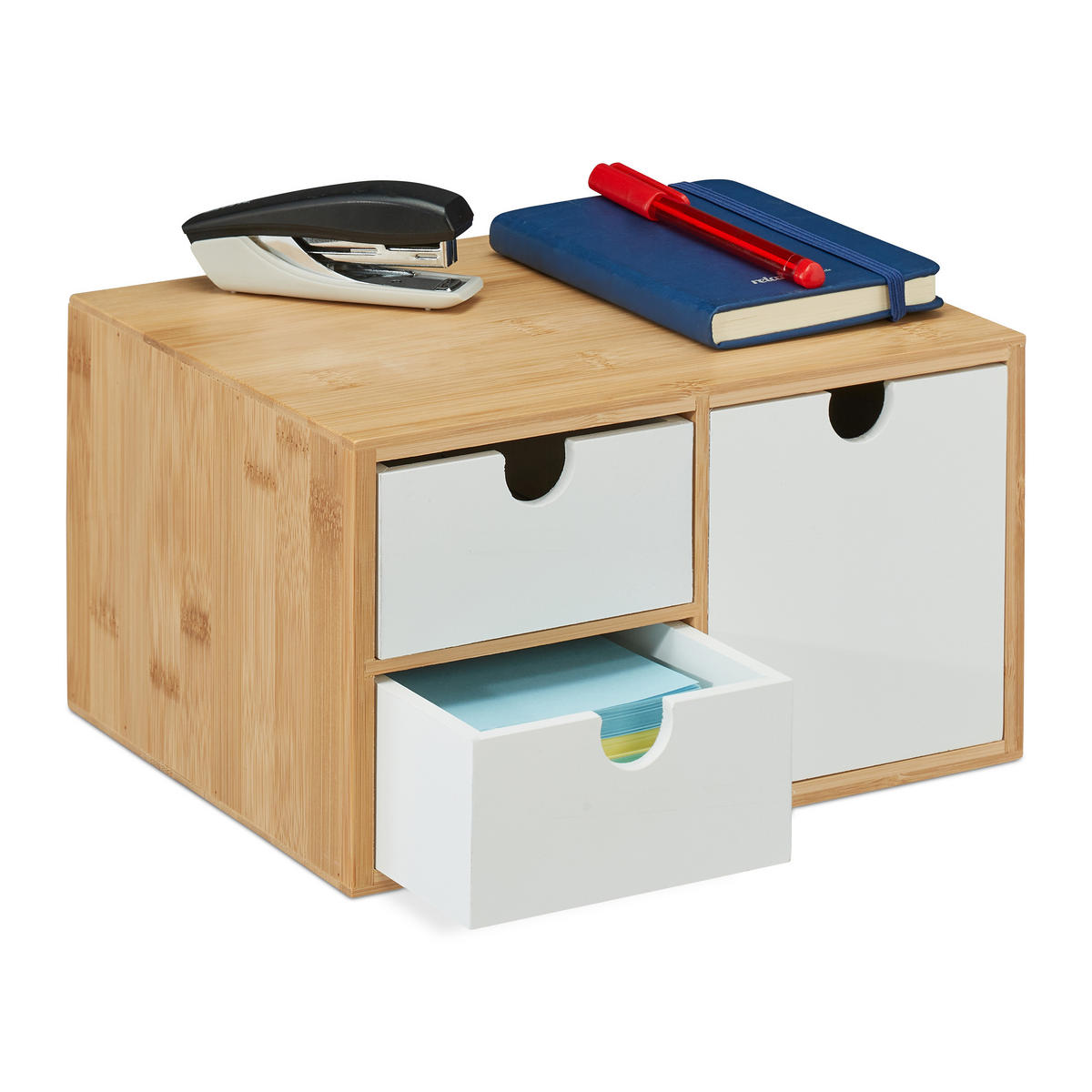 SCHUBLADENBOX - Multicolor, Holz/Holzwerkstoff (25/14.5/20cm) - Relaxdays