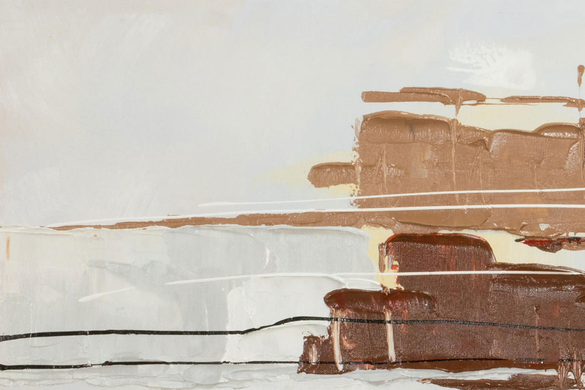 ACRYLBILD HANDGEMALT 150/50 cm - Braun, Holz/Textil (150/50cm) - KUNSTLOFT