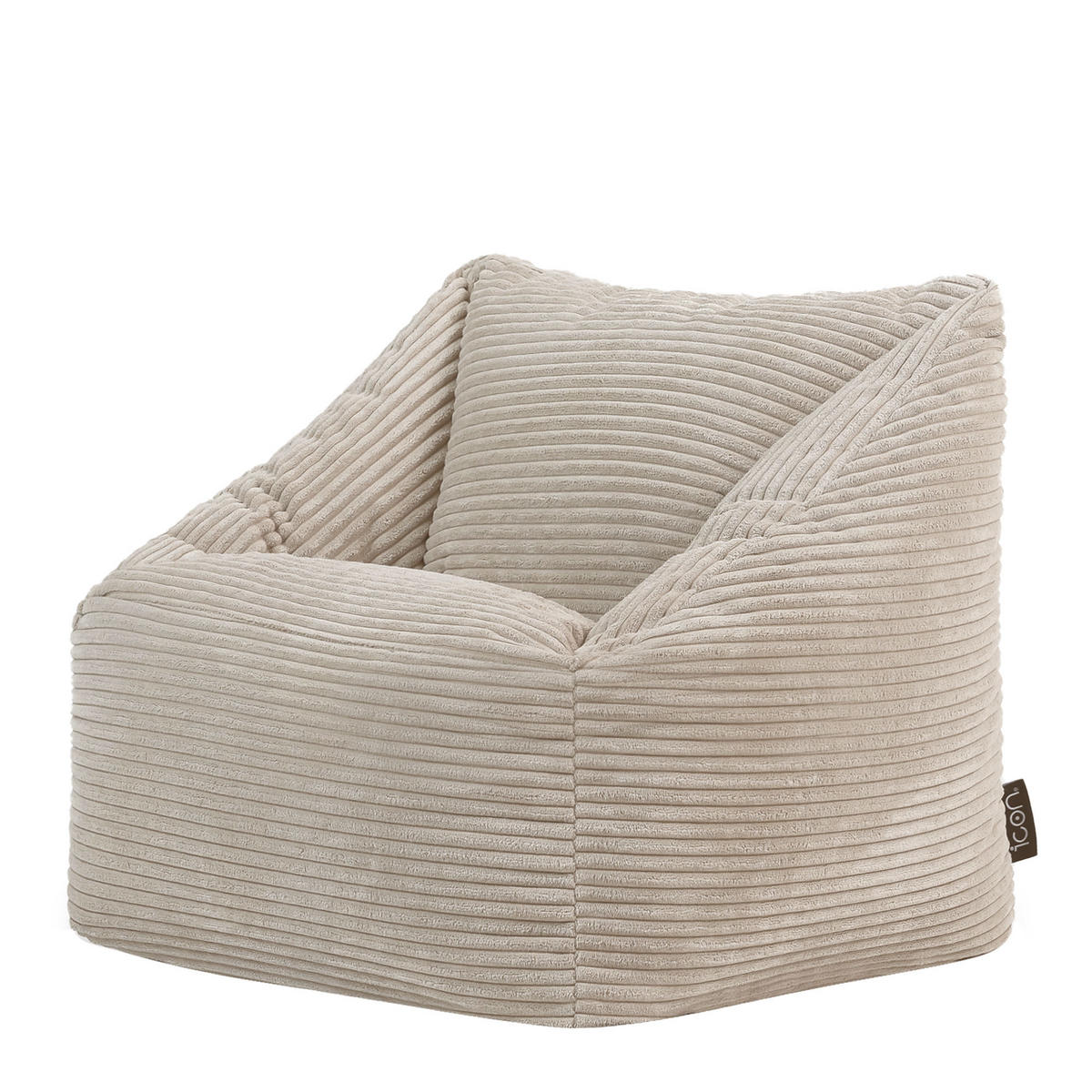 SITZSACK Flauschig für Kinder - Beige, Textil (55/44/55cm) - icon