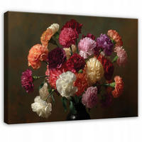 LEINWANDBILD Blumen Abstrakt Braun 100x70 cm - Multicolor, Holzwerkstoff (100/70cm) - Wallarena