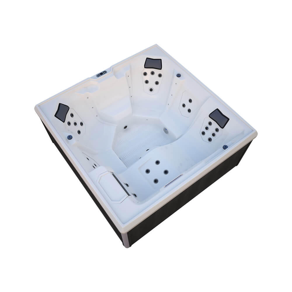 OUTDOOR WHIRLPOOL STREAM BIG PURE - 207 x 207 cm, Pure - Anthrazit, Kunststoff (207.5/88/207.5cm) - Home Deluxe