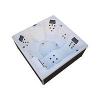 OUTDOOR WHIRLPOOL STREAM BIG PURE - 207 x 207 cm, Pure - Anthrazit, Kunststoff (207.5/88/207.5cm) - Home Deluxe