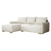 ECKSCHLAFSOFA Focus L - Creme/Naturfarben, Holz/Textil (240/155cm) - MIRJAN24