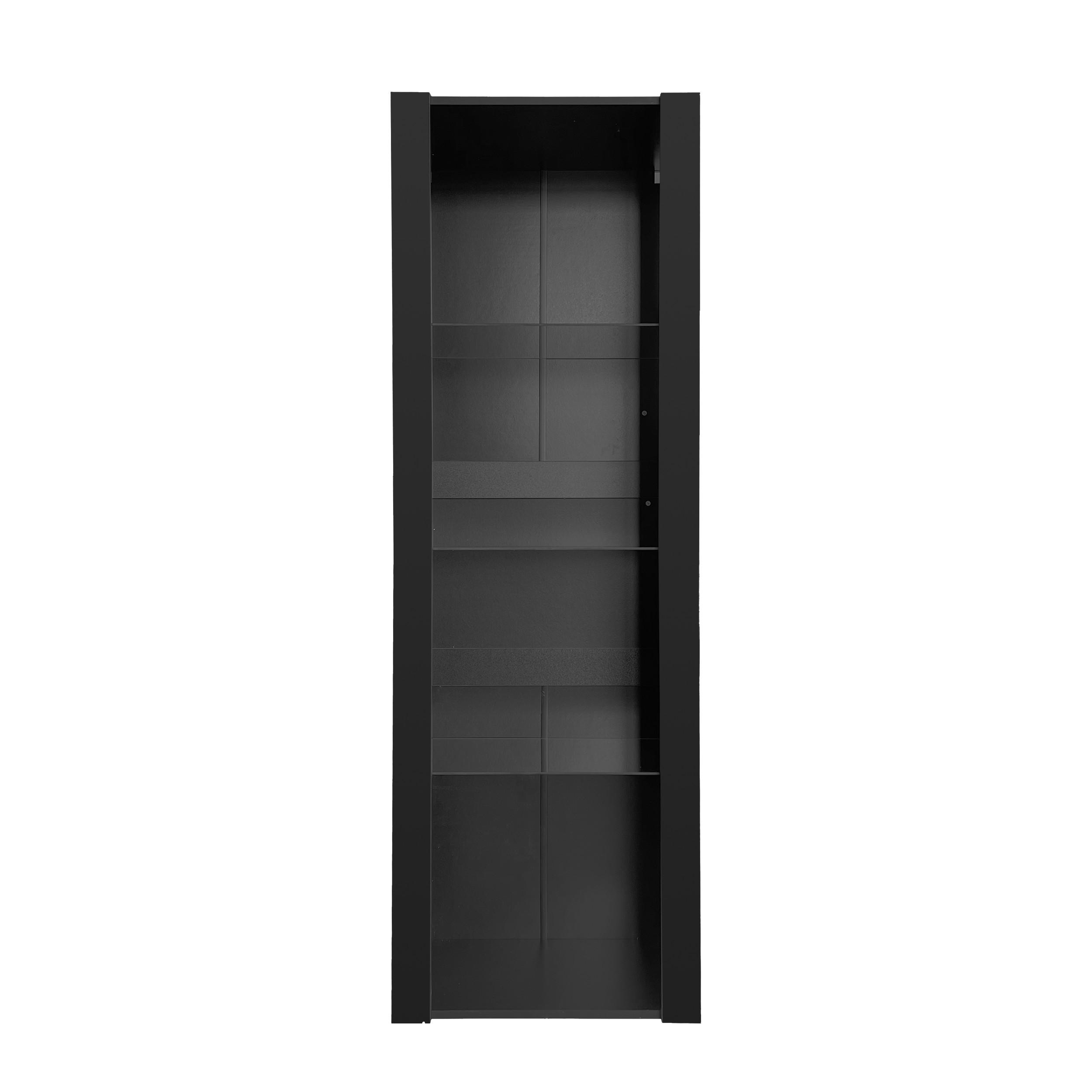 VITRINE Schwarz 55/38/166 cm - Schwarz, Holzwerkstoff (55/166/38cm) - PANGIVO