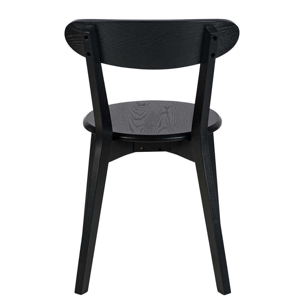 ESSZIMMERSTUHL (2er-Set) - Esche teilmassiv - Esche Schwarz - Schwarz, Holz/Holzwerkstoff (48/78/52cm) - home24