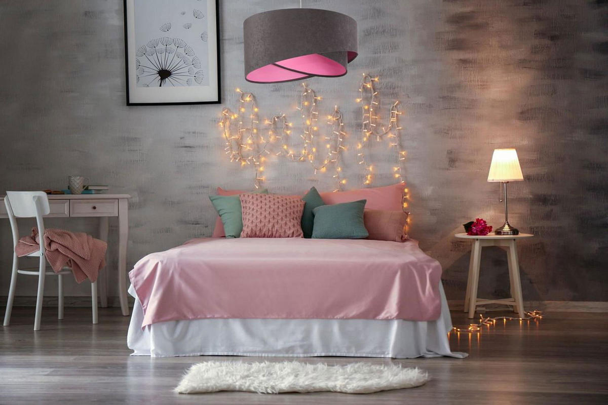 HÄNGELEUCHTE Grau 50/23 cm - Pink, Kunststoff (50/1.3/23cm) - ONZENO