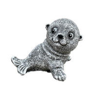 STEINFIGUR kleine Robbe, frostfest, Steinguss - Grau, Stein (8/7/9cm) - stoneandstyle