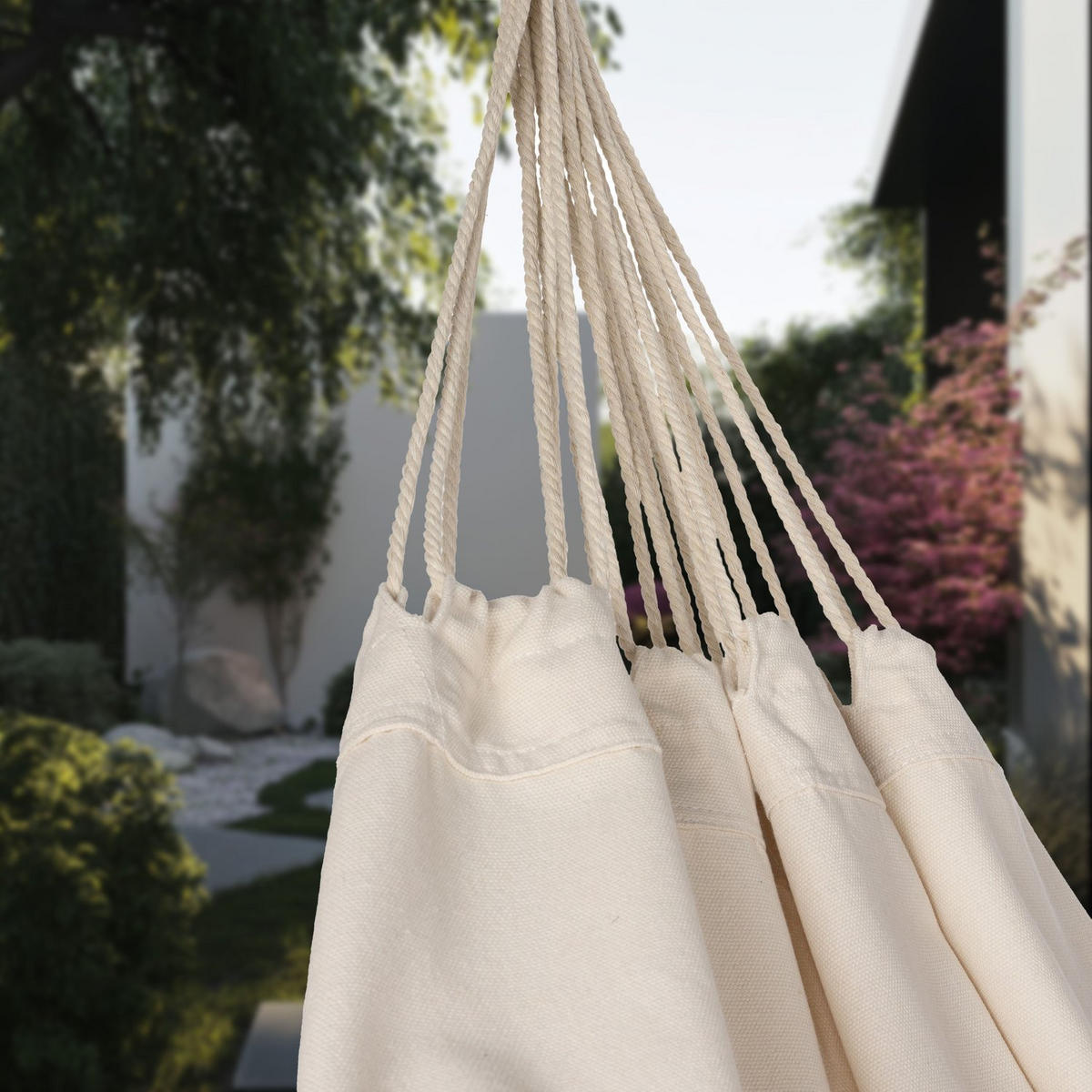 HÄNGEMATTE 200/150 cm, bis 200 kg - Beige, Textil (150/1/200cm) - Outtec