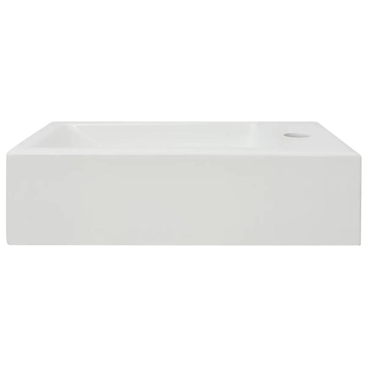 WASCHBECKEN Kusko 46/25.5/12 cm - Weiß, Keramik (46/12/25.5cm) - Nettlife
