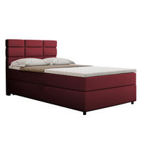 BOXBETT Reve 120 x 200 cm mit Bettkasten und Lattenrost ohne matratze - rot - Rot, Holz (120/200cm) - Homesy