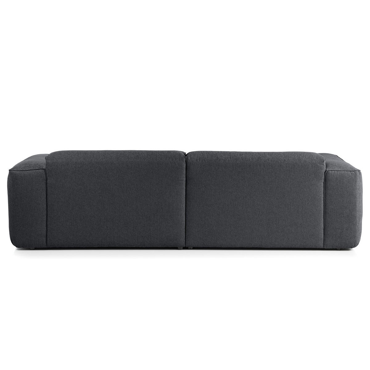 1,5-SITZER ECKSOFA mit Longchair - Schwarz/Grau, Kunststoff/Textil (260/173cm) - home24