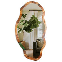 SPIEGEL 90x45 cm asymmetrisch mit Druck - Mineralmuster - Transparent, Glas (45/90/0.4cm) - TULUP
