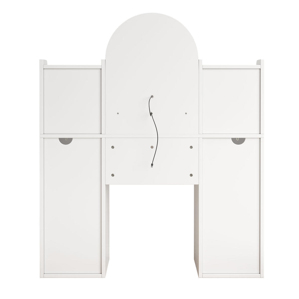 SCHMINKTISCH Weiß LED Spiegel 3 Schubladen 120x40x139.5cm - Weiß, Holzwerkstoff (40/139.5/120cm) - FLIEKS