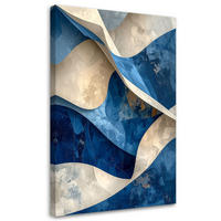 LEINWANDBILD Abstraktion 80x120cm - Blau, Textil (80/120cm) - Feeby