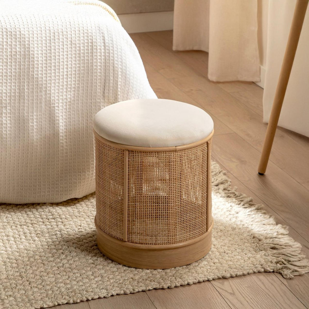 POUF Sure Natürlich 35 cm x 45 cm - Naturfarben, Textil (35/45/35cm) - Klast Home