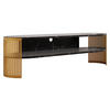 TV-LOWBOARD Fikoli Oval Gold - Goldfarben/Schwarz, Holzwerkstoff/Metall (140/40/40cm) - MIRJAN24