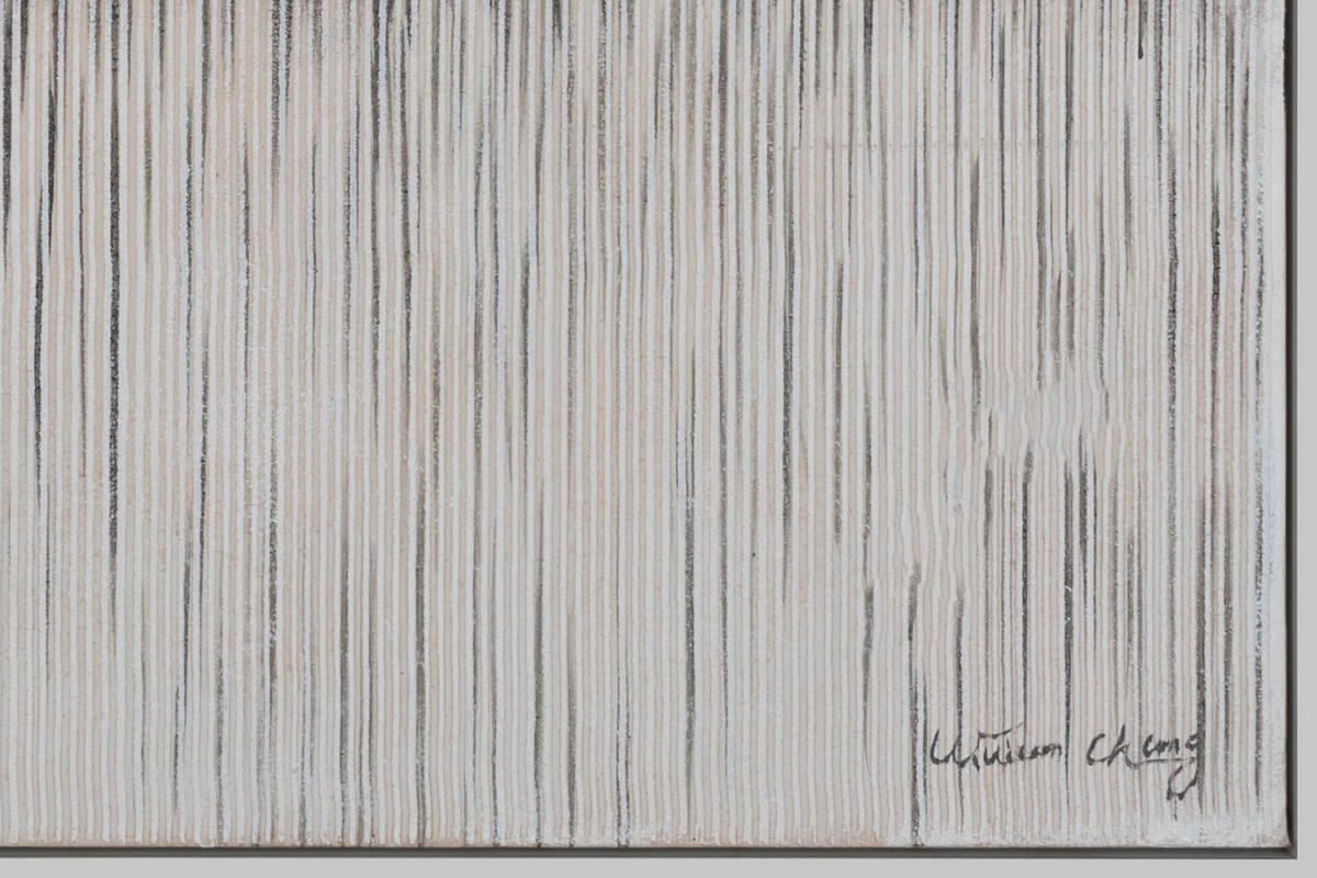 RUČNE MAĽOVANÝ AKRYLOVÝ OBRAZ 75/100 cm, sivý, abstraktný geometrický motív - sivá, textil (75/100cm) - KUNSTLOFT