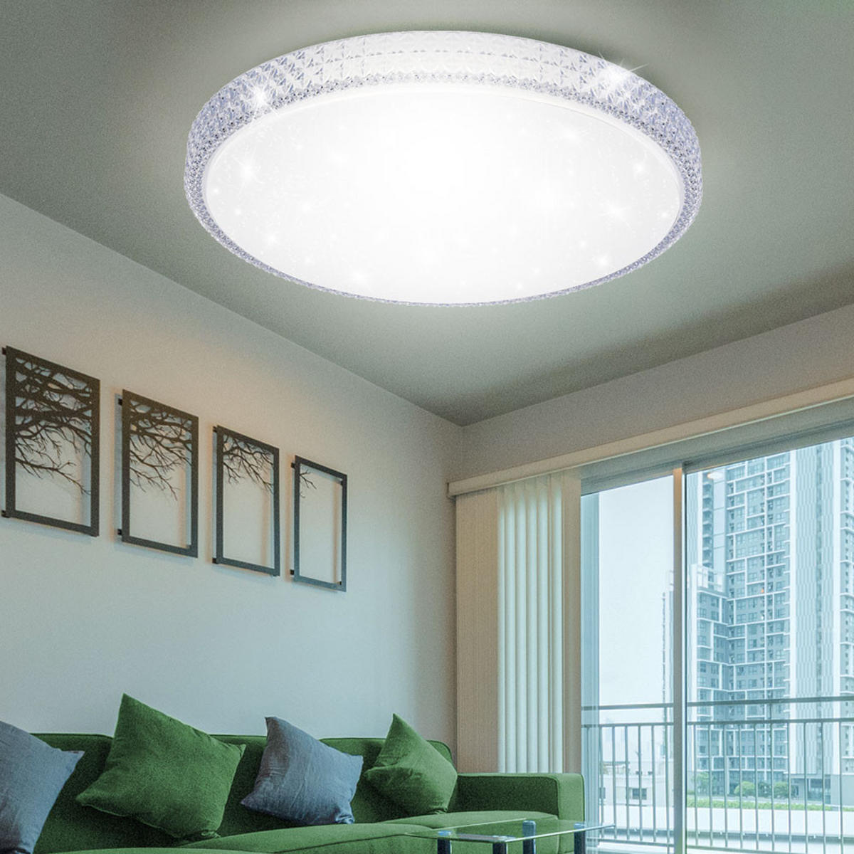 LED DECKENLEUCHTE Weiß mit CCT-Schaltung - Weiß, Metall (60/60/11cm)