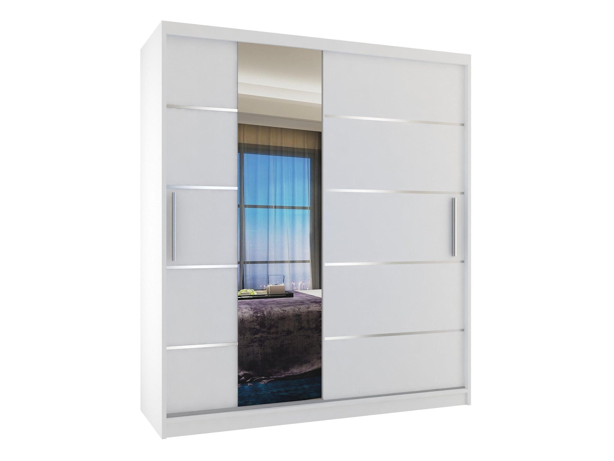 B BELINI GROUP POSUVNÁ SKŘÍŇ Verona MBP, Bílá Mat, 133 cm, se zrcadlem