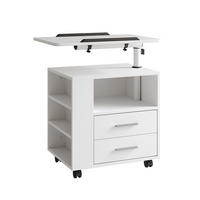 NACHTTISCH Bora Weiß 60 x 69 cm mit 2 Schubladen - Weiß, Holzwerkstoff (60/69/40cm) - Vicco