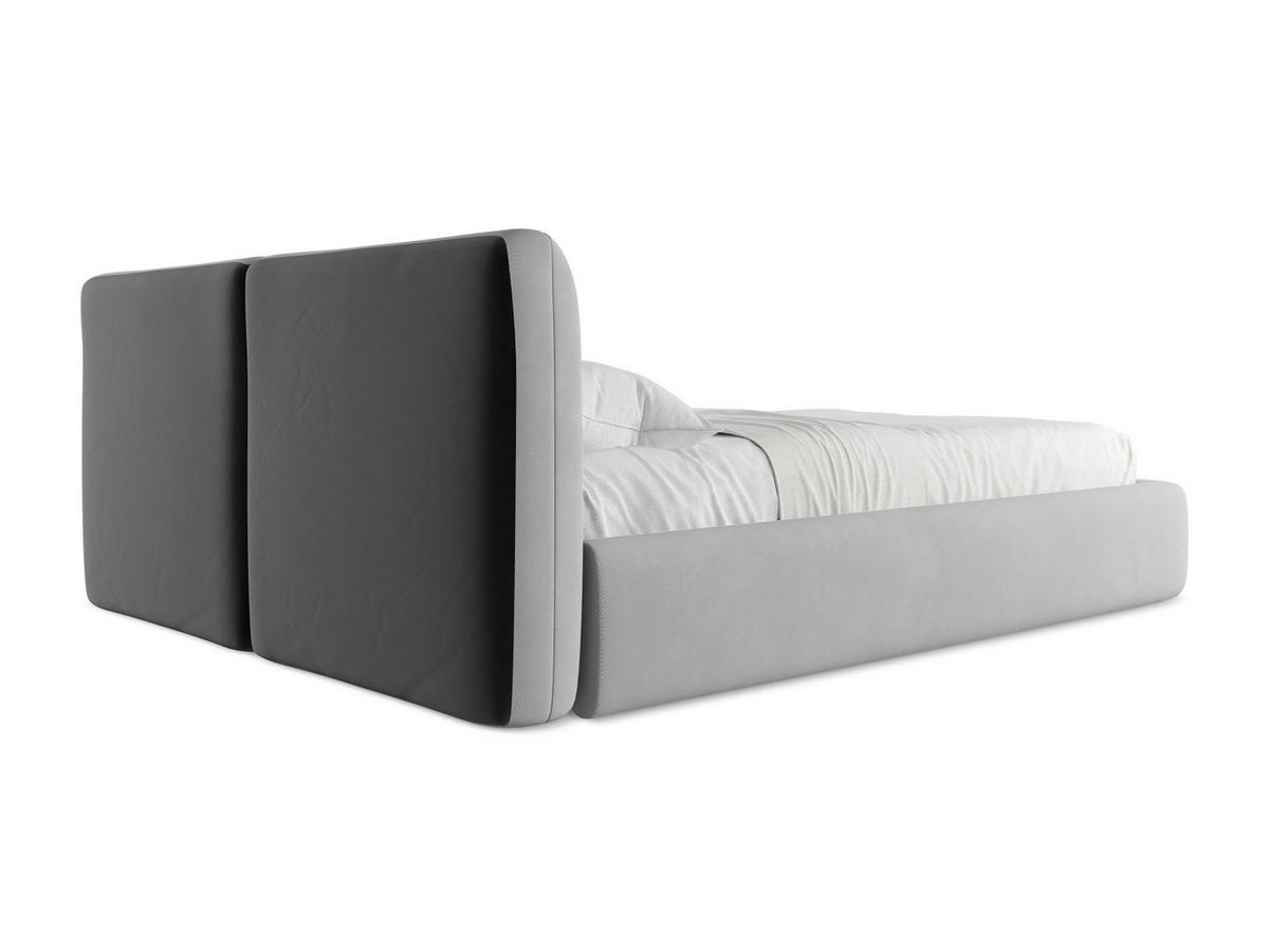 POLSTERBETT mit Bettkasten und Lattenrost 180x228 Grau - Hellgrau/Schwarz, Kunststoff/Textil (160/200cm) - Makamii