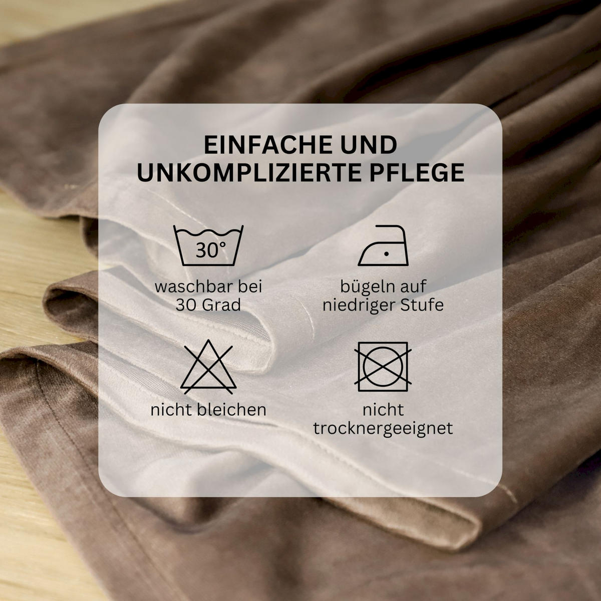 ÖSENVORHANG VELVET SIGNATURE - Braun, Textil (140/1/250cm) - Tom Tailor