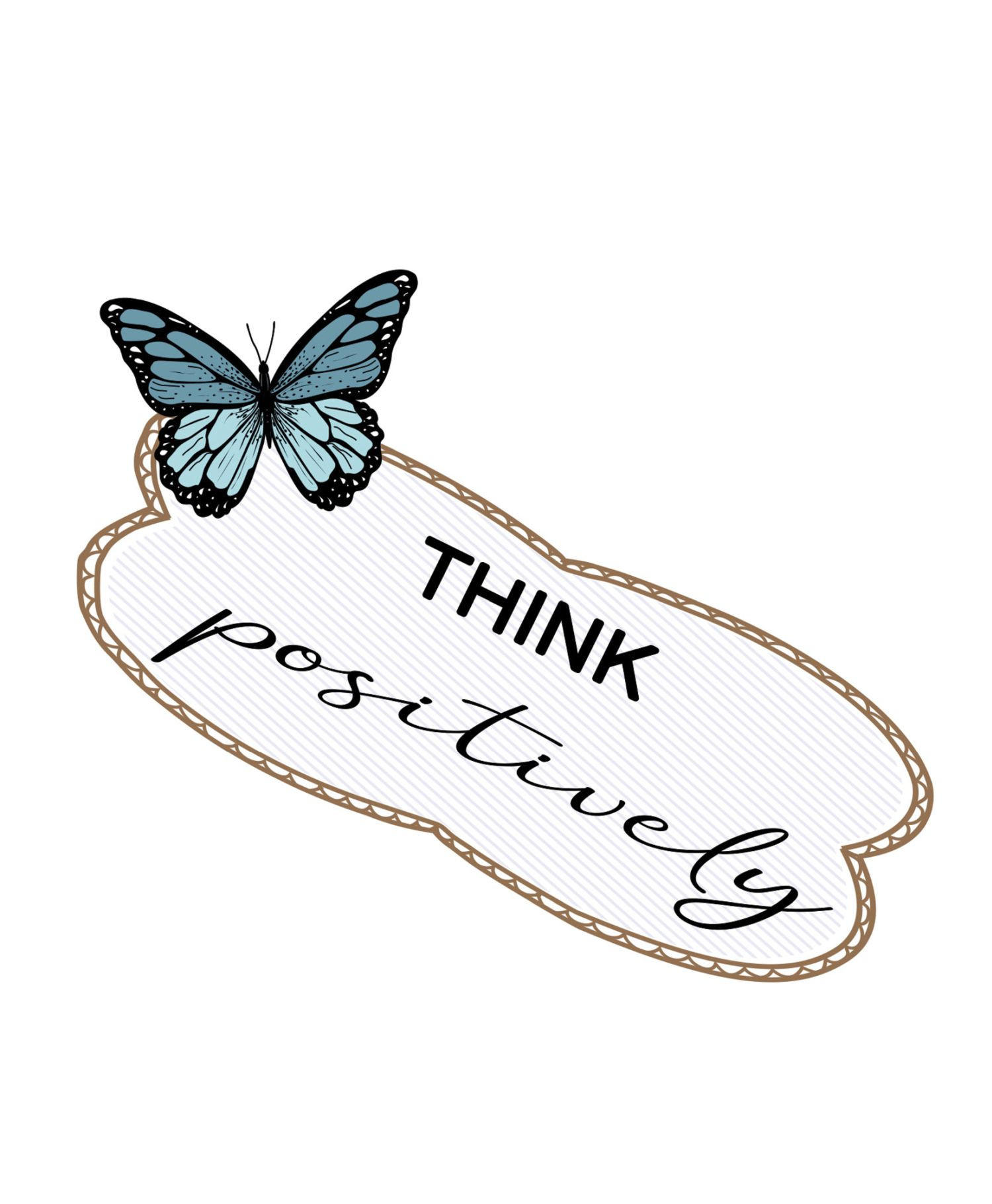 WANDTATTOO Texte 8.5 x 15 cm - Blau, Papier (8.5/15/15cm) - Sanders & Sanders