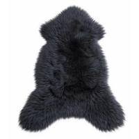 SCHAFFELL Premium Lammfell Natur ungeschoren weiche Wolle Schwarz dyed ca. 115 cm - Schwarz, Fell (65/115cm) - Provellus
