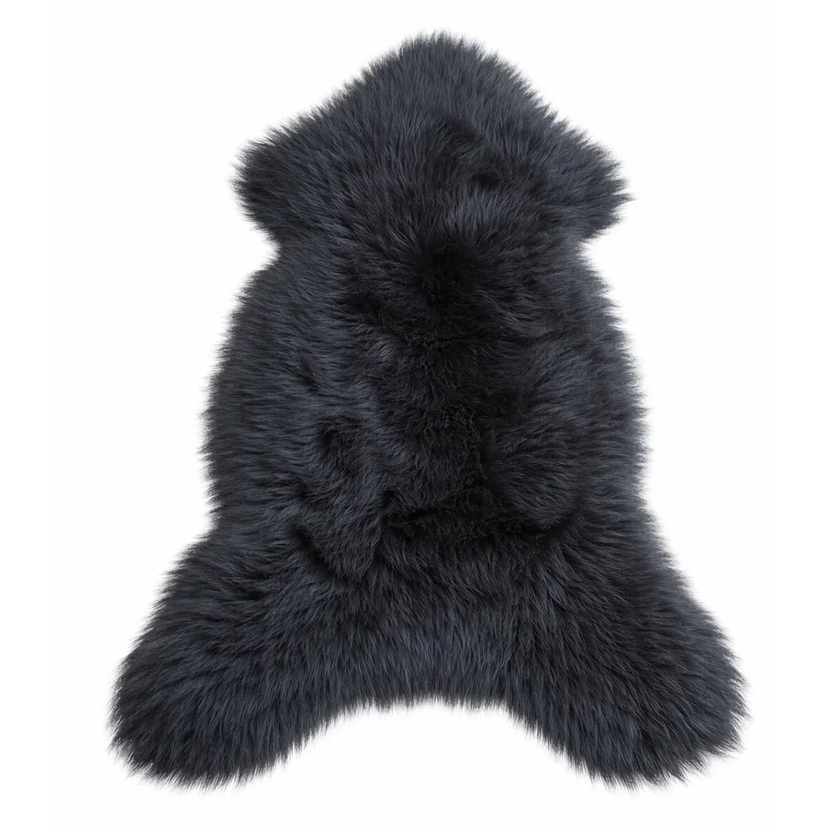 SCHAFFELL Premium Lammfell Natur ungeschoren weiche Wolle Schwarz dyed ca. 115 cm - Schwarz, Fell (65/115cm) - Provellus